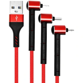کابل تبدیل USB به MicroUSB/Lightning/USB-C تسکو مدل TC A100 طول 1.2 متر