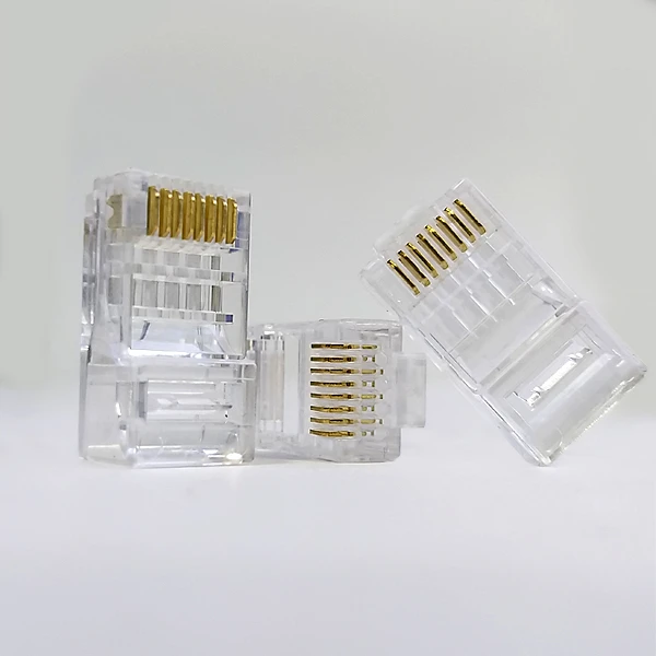 سوکت شبکه CAT6 مدل RJ45 بسته 100 عددی